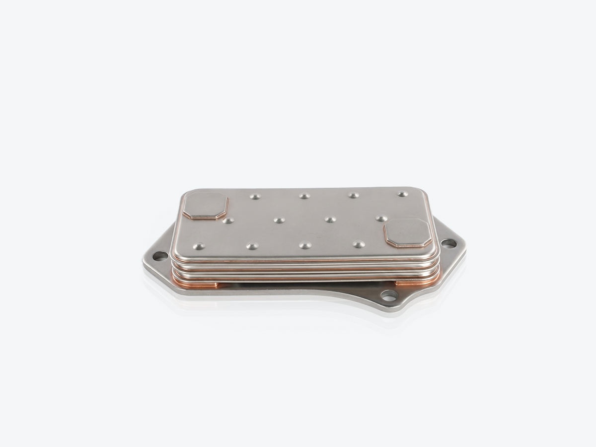 An image showing a detailed view of Oil Cooler -3 Plate (Part 320/04327)