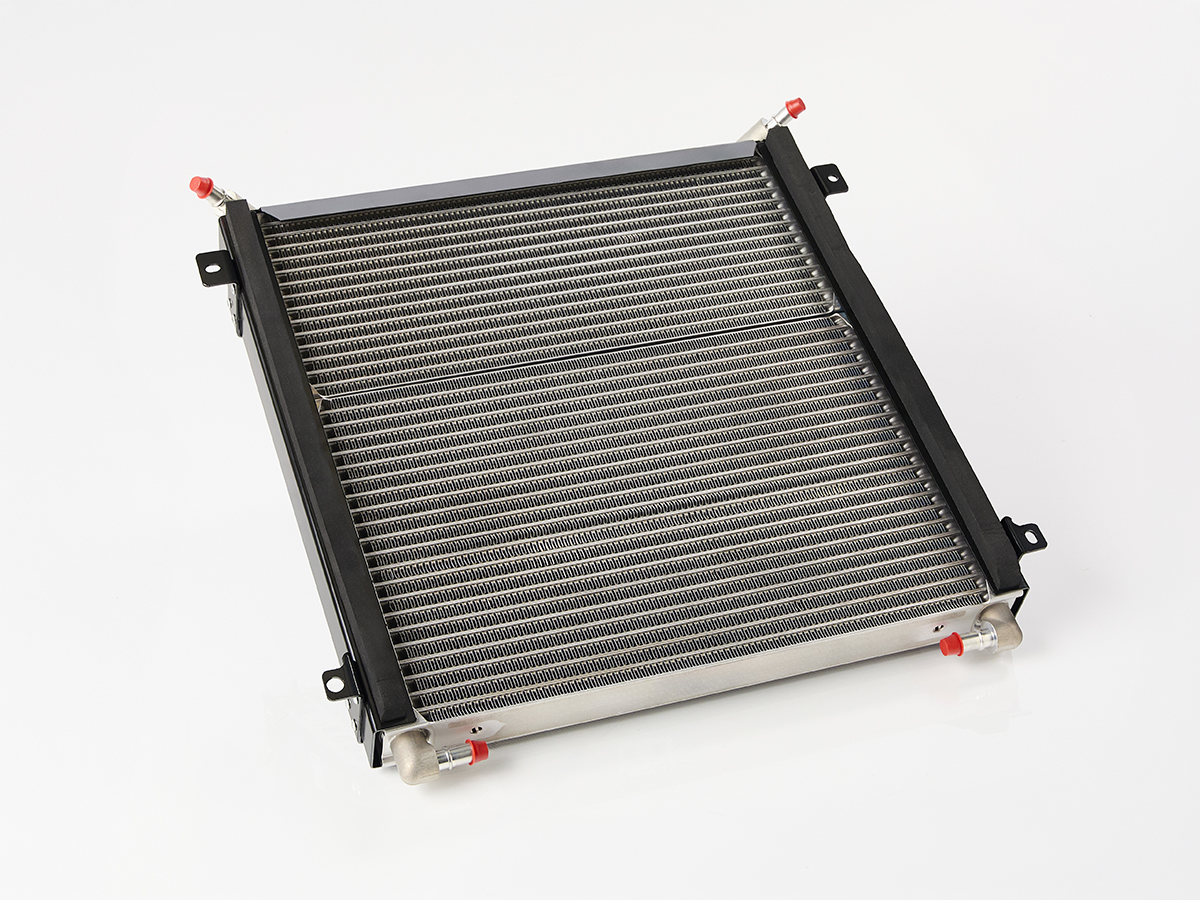 An image showing the back view of Cooler oil, hyd and trans 14 and 21 plates (Part 332/G3800)