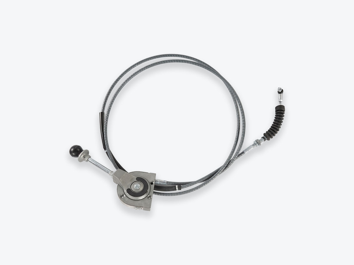 An image showing a side view of Throttle cable and lever assembly (Part 334/L5299)