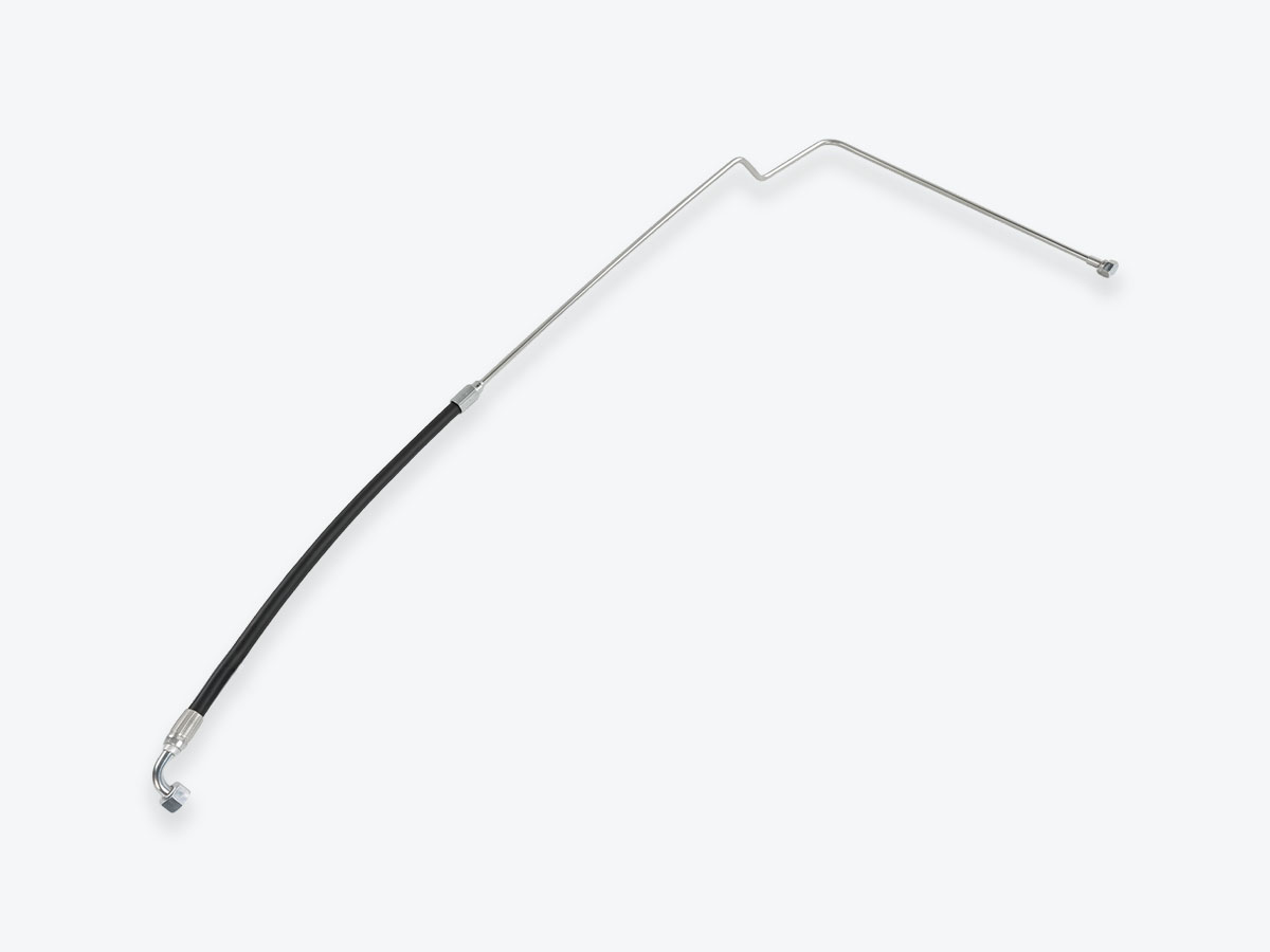 An image showing a side view of Hybrid Hose -L/H Outer (Part 334/Y2498)