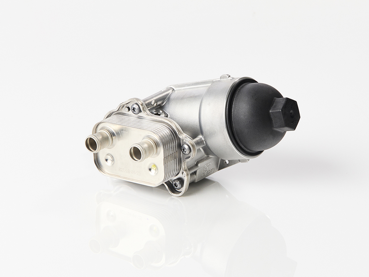 An image showing the front view of Engine Oil Cooler Assembly (Part 336/E0092)
