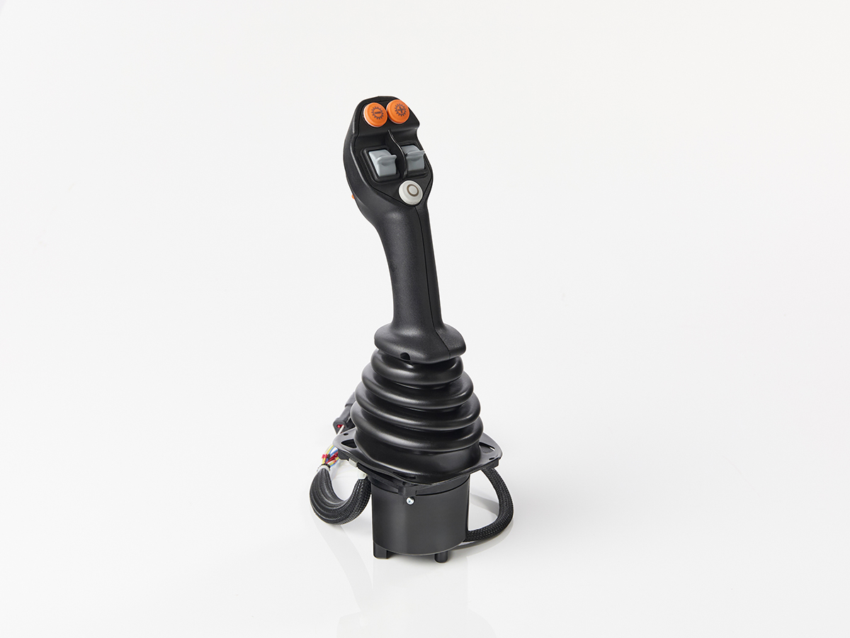 An image showing the front view of 3-Button Single Lever Control Joystick (Part 400/J5017)