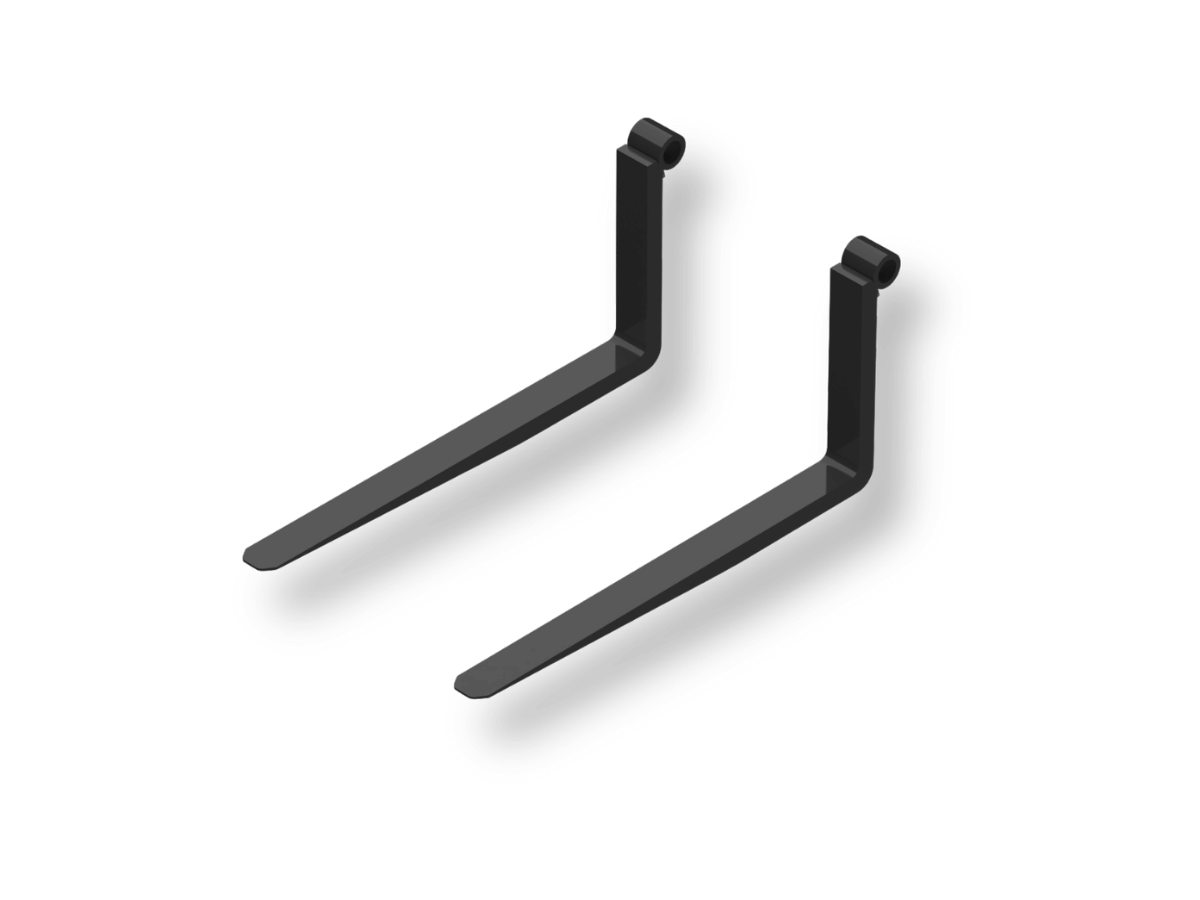 An image showing the front view of Carriage Mounted Floating Forks - 100w X 45t X 1200L (Part 545/82136)