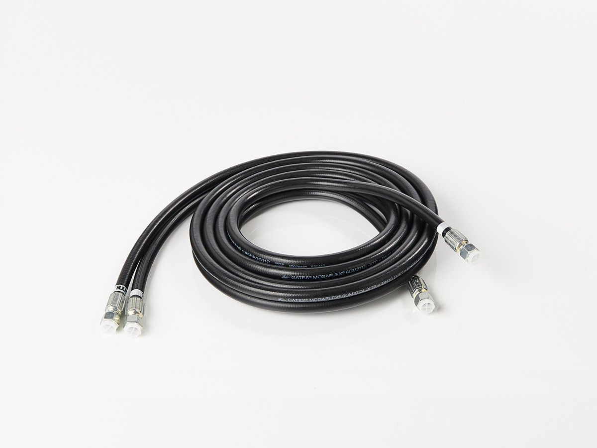 An image showing the front view of Twin Hydraulic Hose - 3/8" BSP x 4300mm (Part 629/80026)