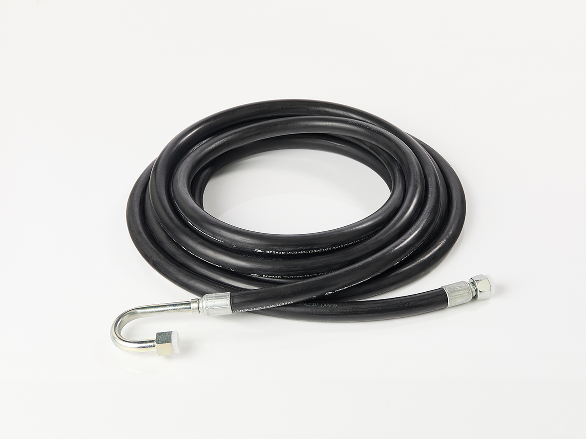 An image showing the front view of 5/8" BSP Hydraulic Hose 9010mm (Part 629/80109)