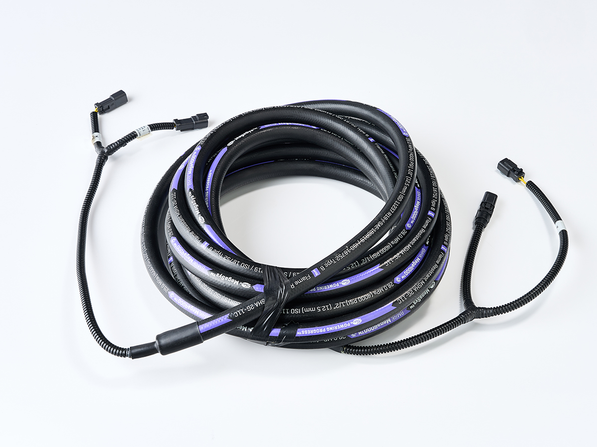 An image showing the front view of Twin Auxiliary & Pin Lock Harness (Part 721/E5085)