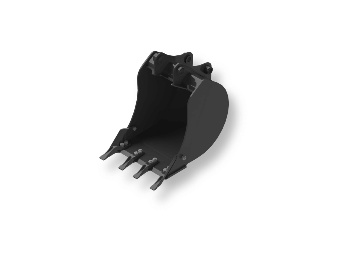 An image showing the front view of Heavy Duty Ribbed Bucket - 600mm (Part 980/90010)