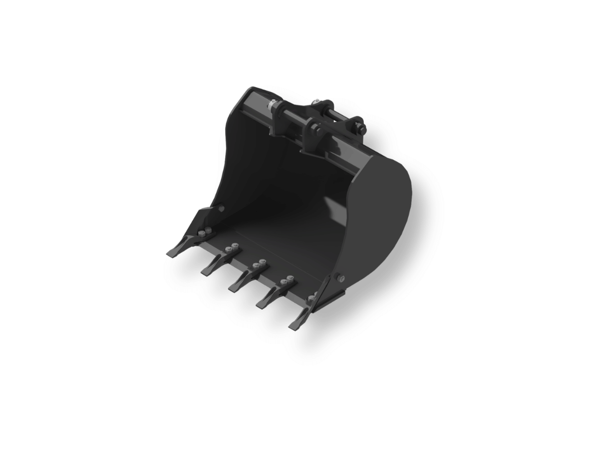 An image showing the front view of 1520mm Ditching Bucket with Pins (Part 980/A0362)