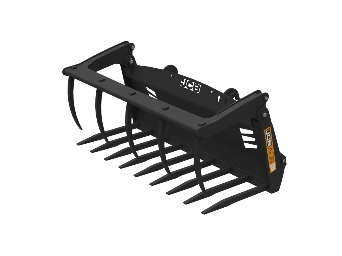 An image showing the front view of Q-Fit Power Grab with Heavy-Duty Tines (Part 980/P6013)